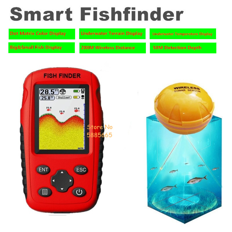 Fishing Boat Depth Finder - Ecoscandaglio Portatile Intelligente con Sonar per