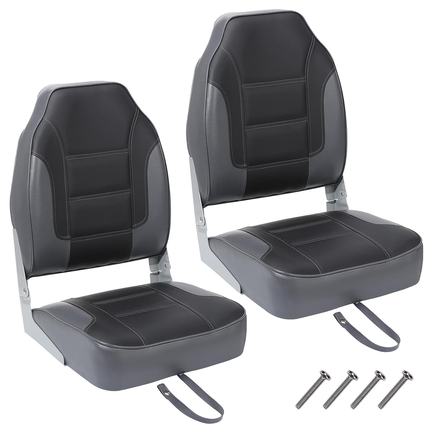 Fishing Boat Seat - Set di 2 Sedili Pieghevoli per