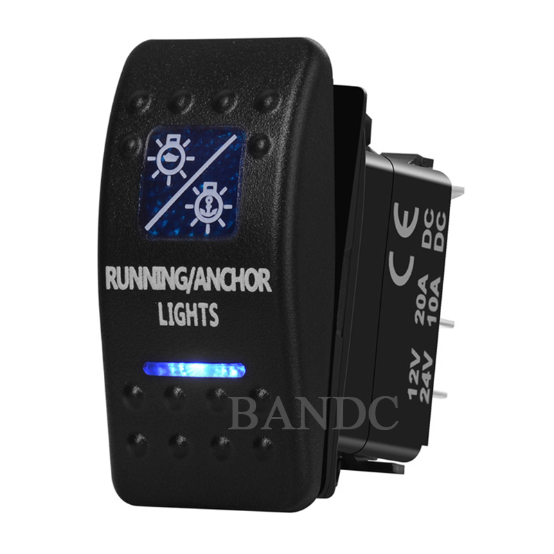 Fishing Boat Anchor - Blue Led Running/Anchor Light interruttore a