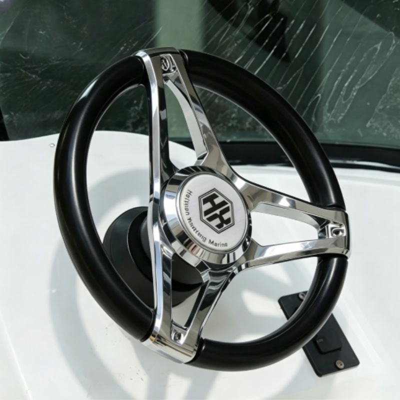 Fishing Boat Steering Wheel - Volante Marino con Pomello di Assistenza,
