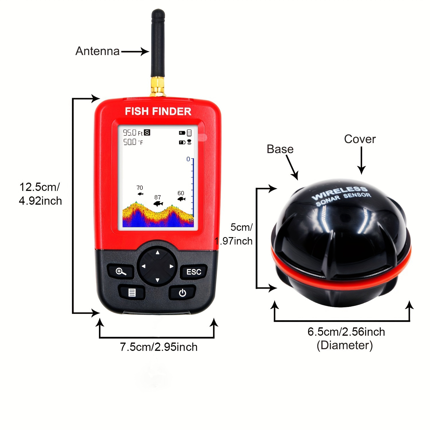 Ecoscandaglio Portatile, con S - Fishing Boat Depth Finder recensione e prezzo